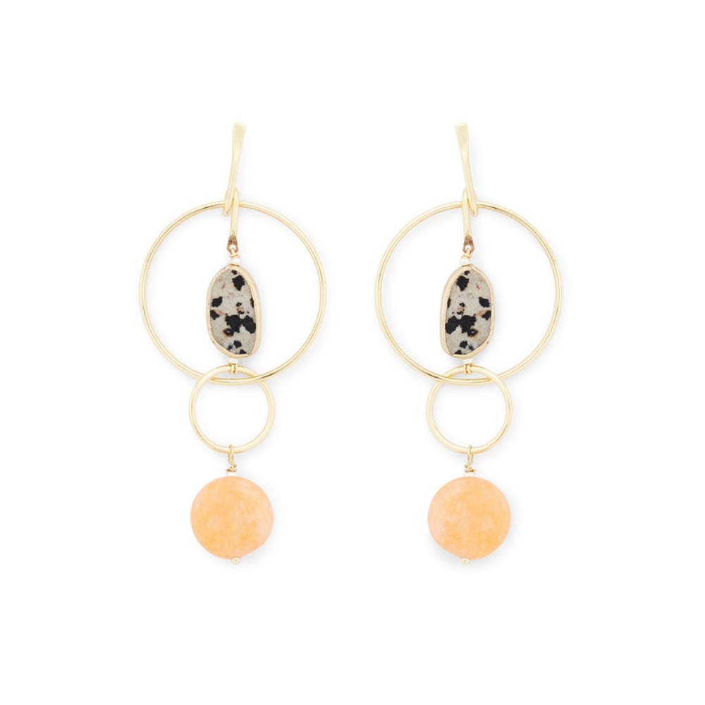 Aster Gold Rue Drops in Peach & Quartz